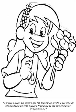 Desenho de Turminha da graça para Colorir com Tinta Guache