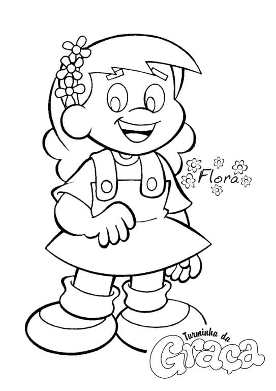 Desenho Flora de Turminha da Graça para Colorir