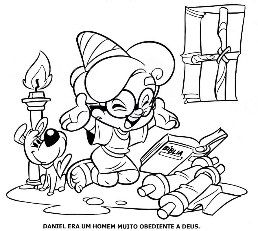 Desenho de Turminha Querubim Bíblia para Imprimir Imprimivel