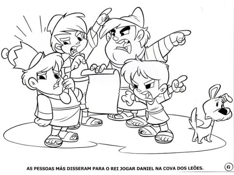 Desenho de Turminha Querubim para Colorir com Giz de Cera