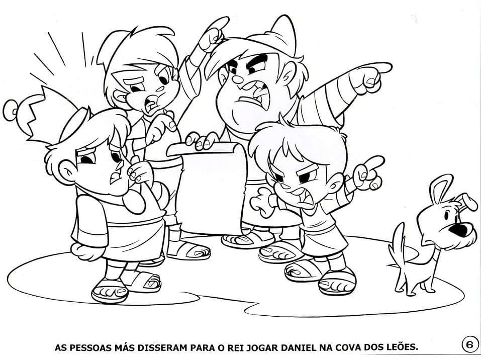 Desenho de Turminha Querubim para Colorir com Giz de Cera