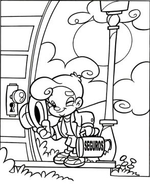 Desenho de Turminha Querubim para Colorir em casa Pdf