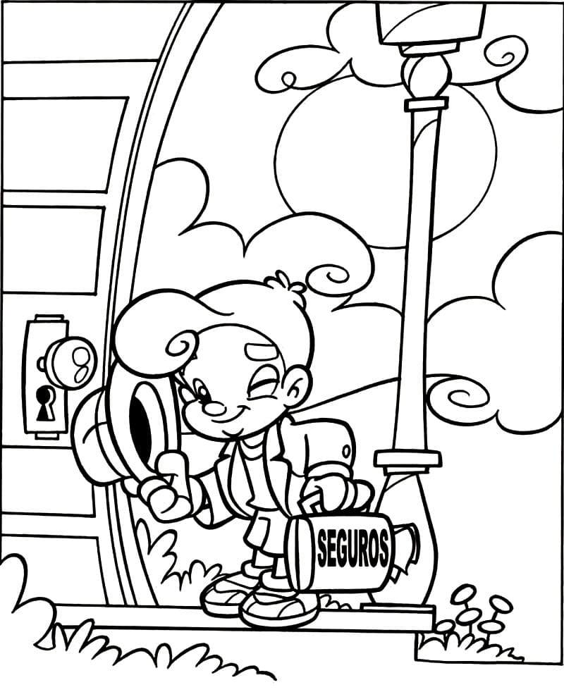 Desenho de Turminha Querubim para Colorir em Casa Pdf