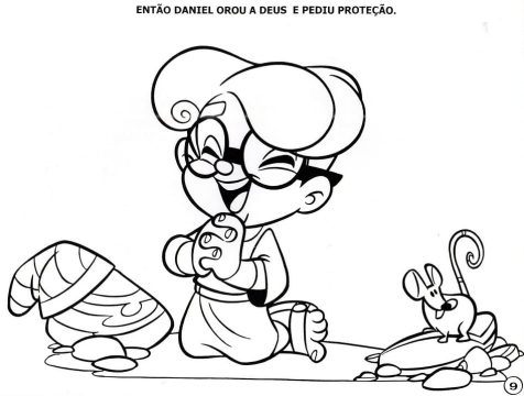 Desenho de Turminha Querubim para Pintar com Tinta Guache