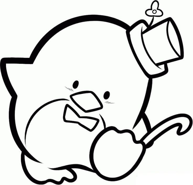 Desenho de Foto de Tuxedo Sam para Colorir