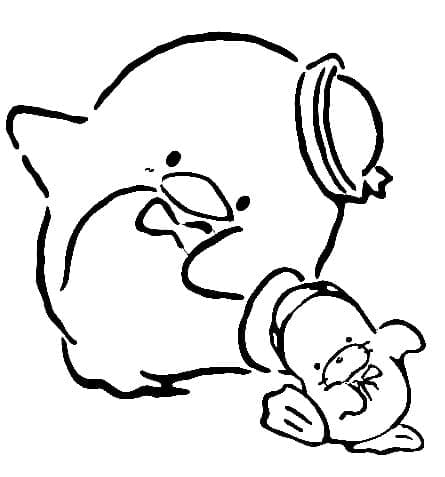 Desenho de Imprimivel Grátis Tuxedo Sam para Crianças para Colorir