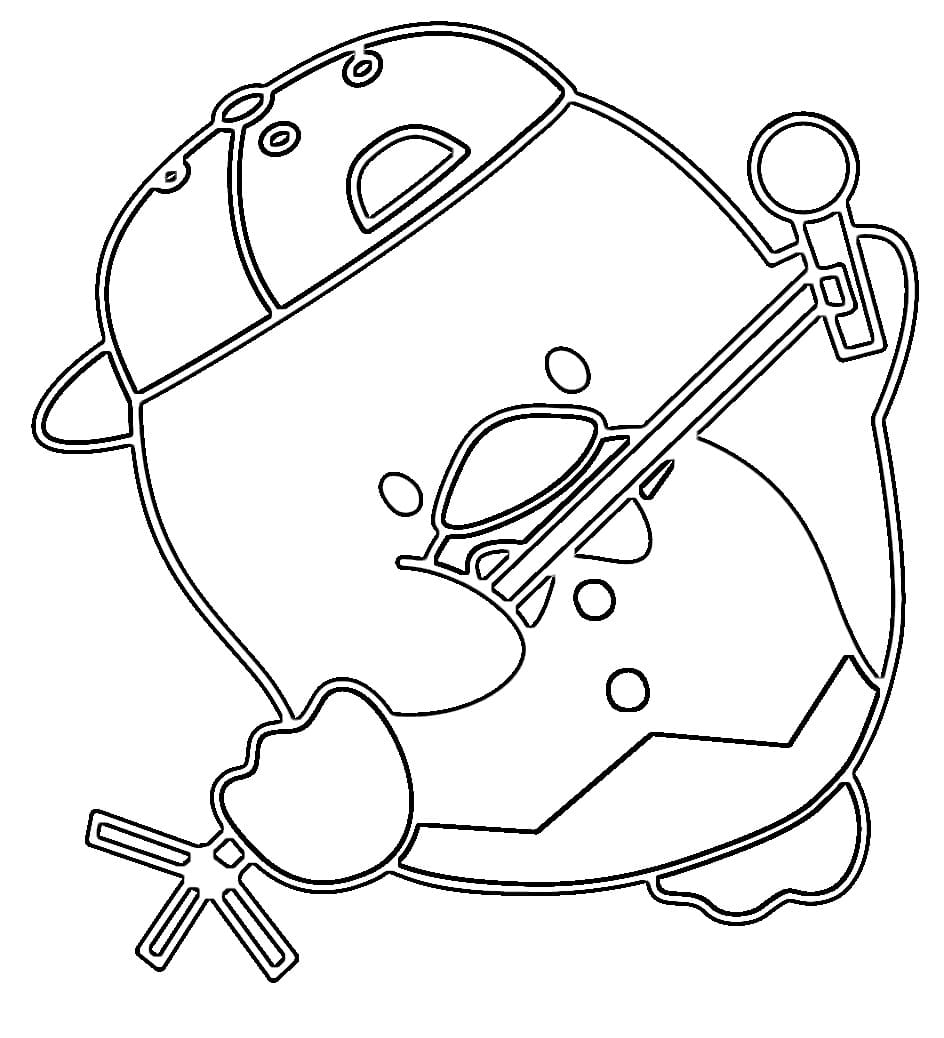Desenho de Lindo Tuxedo Sam para Colorir