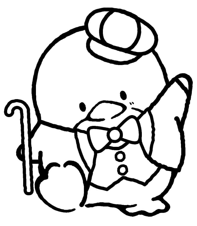 Desenho de Sanrio Tuxedo Sam para Colorir