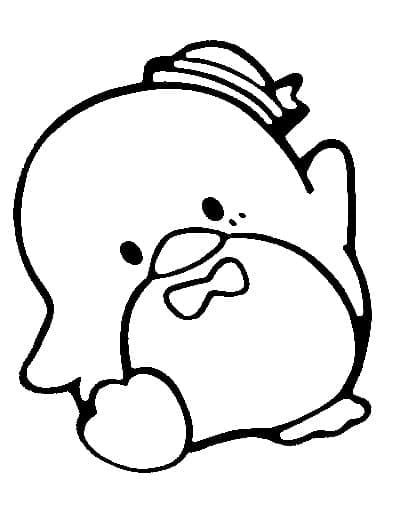 Desenho de Tuxedo Sam Amigável para Colorir