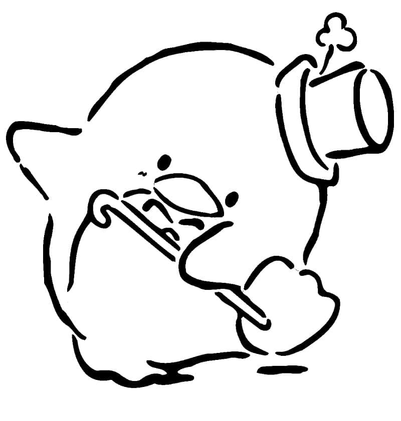Desenho de Tuxedo Sam Feliz para Colorir
