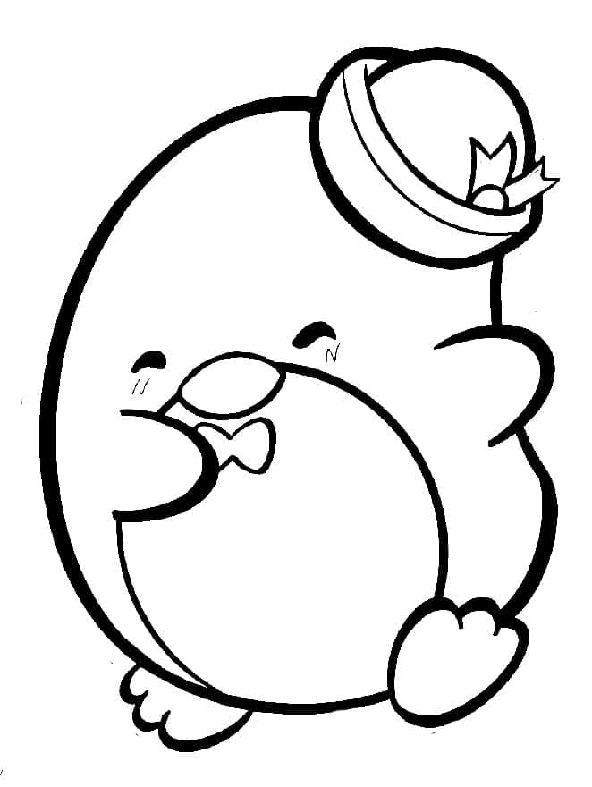 Desenho de Tuxedo Sam Muito Feliz para Colorir