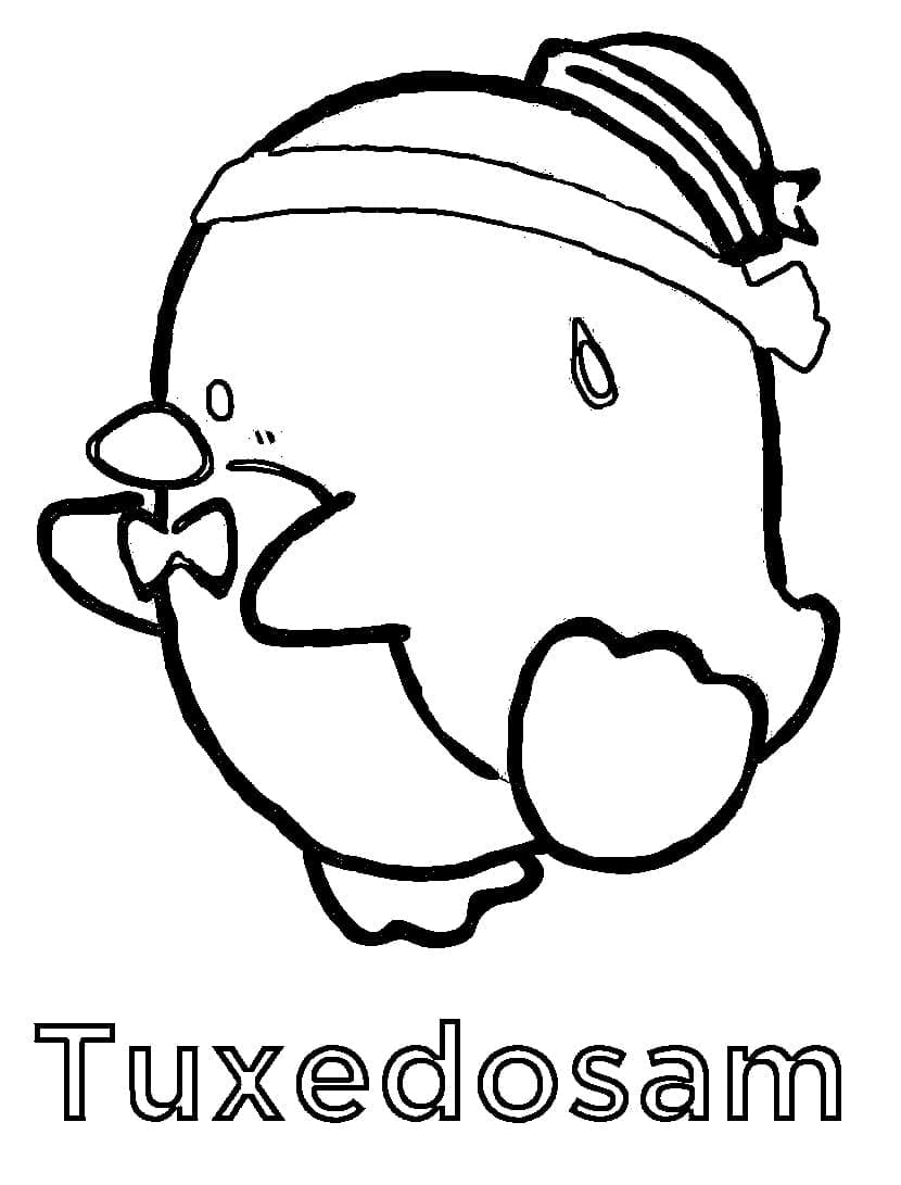 Desenho de Tuxedo Sam Muito Lindo para Colorir
