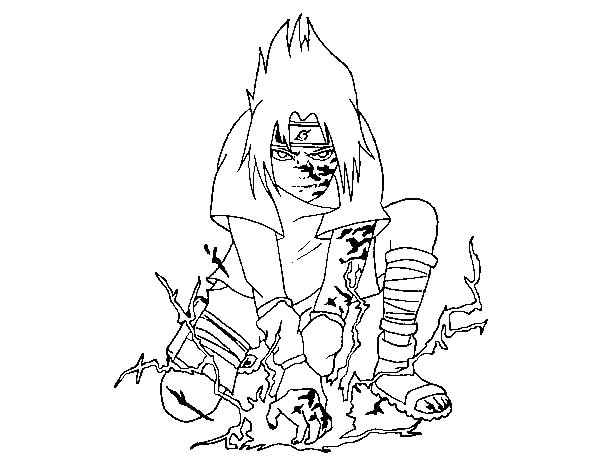 Desenho de Sasuke Download Pdf para Imprimir