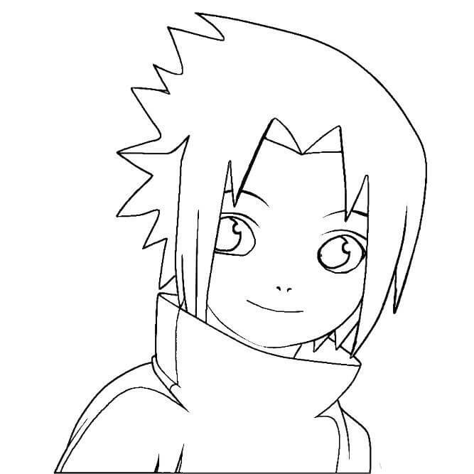 Desenho de Sasuke Imprimivel para Colorir