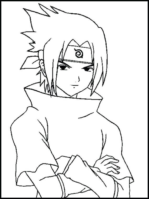 Desenho de Sasuke para Colorir Download