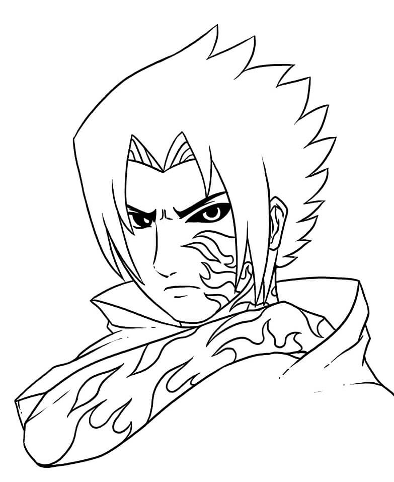 Desenho de Sasuke para Colorir Grátis Download