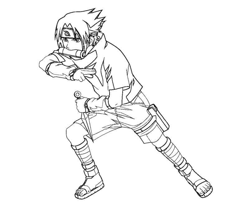 Desenho de Sasuke para Colorir Imprimivel