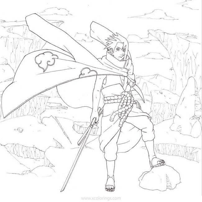 Desenho de Sasuke para Imprimir Download