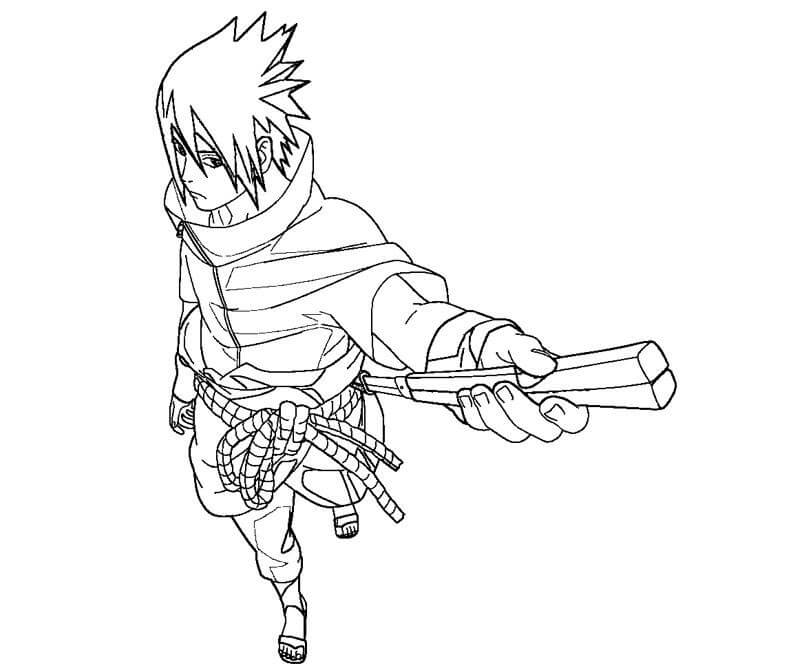 Desenho de Sasuke para Imprimir Pdf Grátis