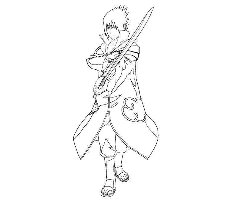 Desenhos de Sasuke para Colorir