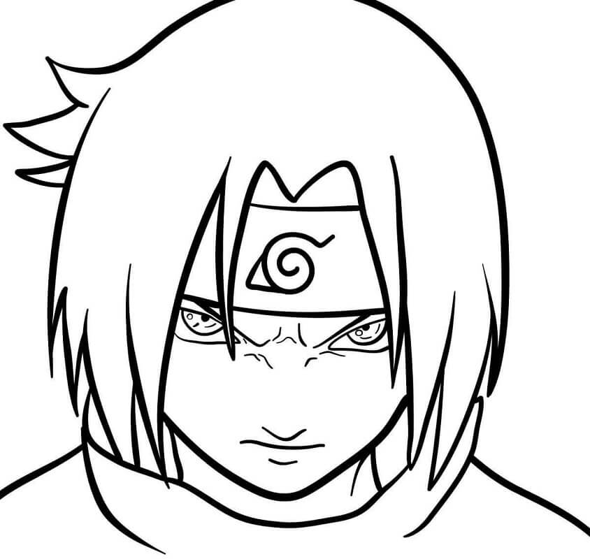 Desenho de Sasuke Pdf Imprimivel para Colorir