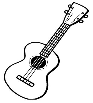 Desenho de Um Ukulele para Colorir