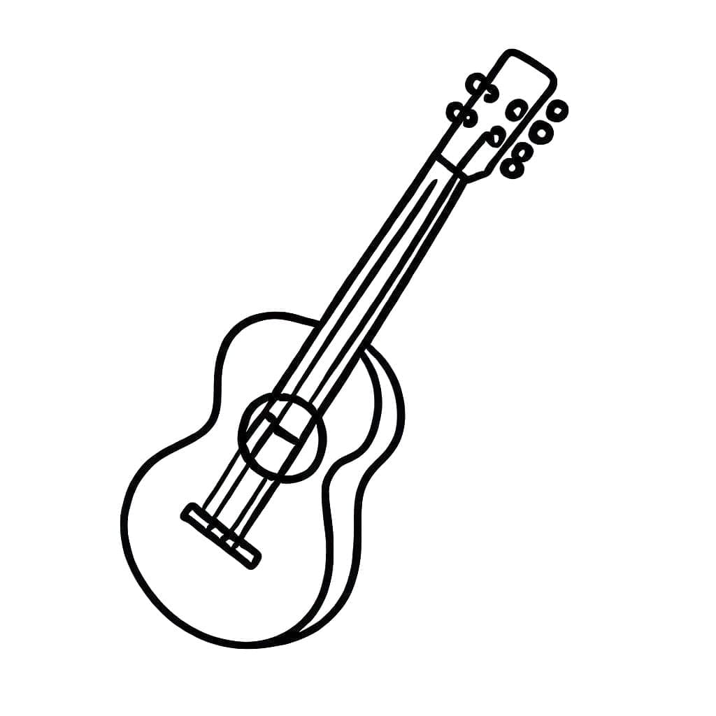 Desenho de uma Guitarra para Colorir