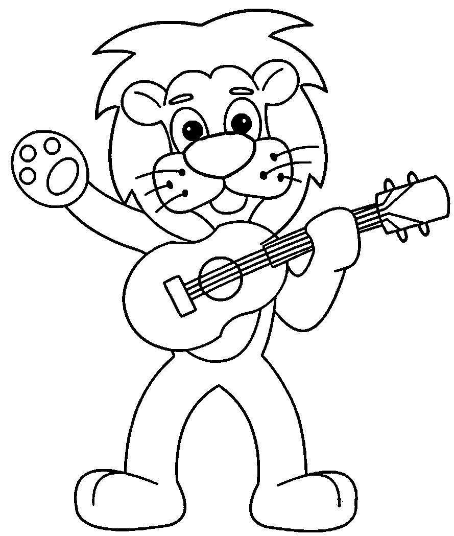 Desenhos de Ukulele para Colorir