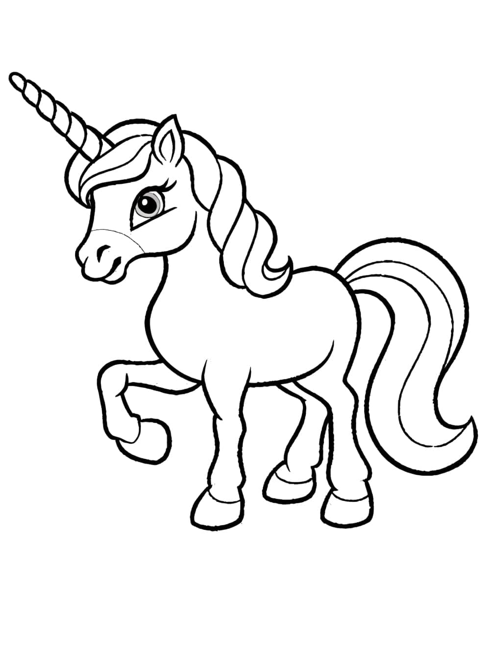 Desenho de Bebê Unicórnio para Colorir