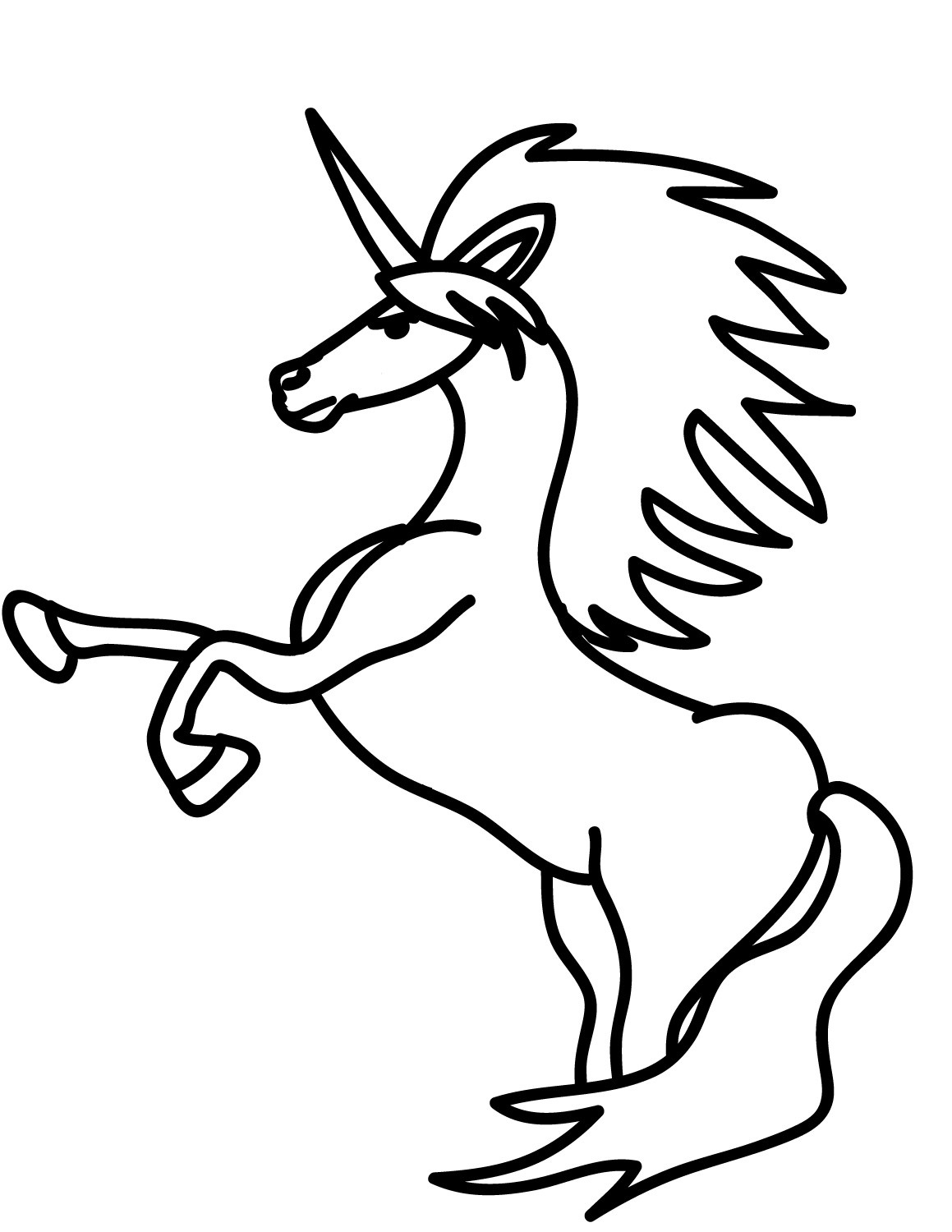 Desenho de Pintar Unicórnio Online Grátis