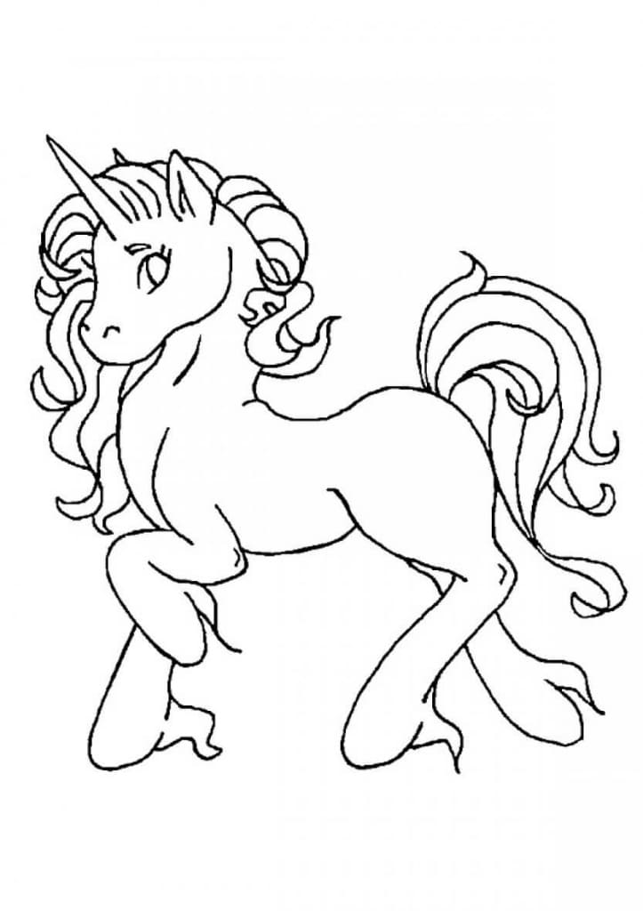 Desenho de Unicórnio Fácil para Colorir