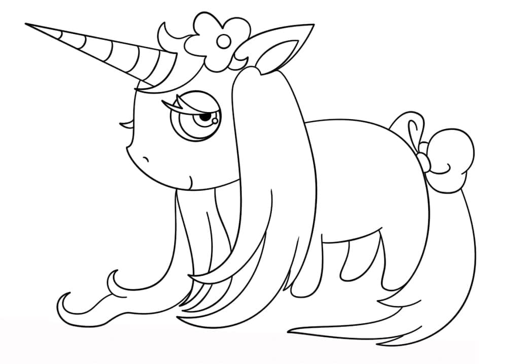 Desenho de Unicórnio Mágico para Colorir
