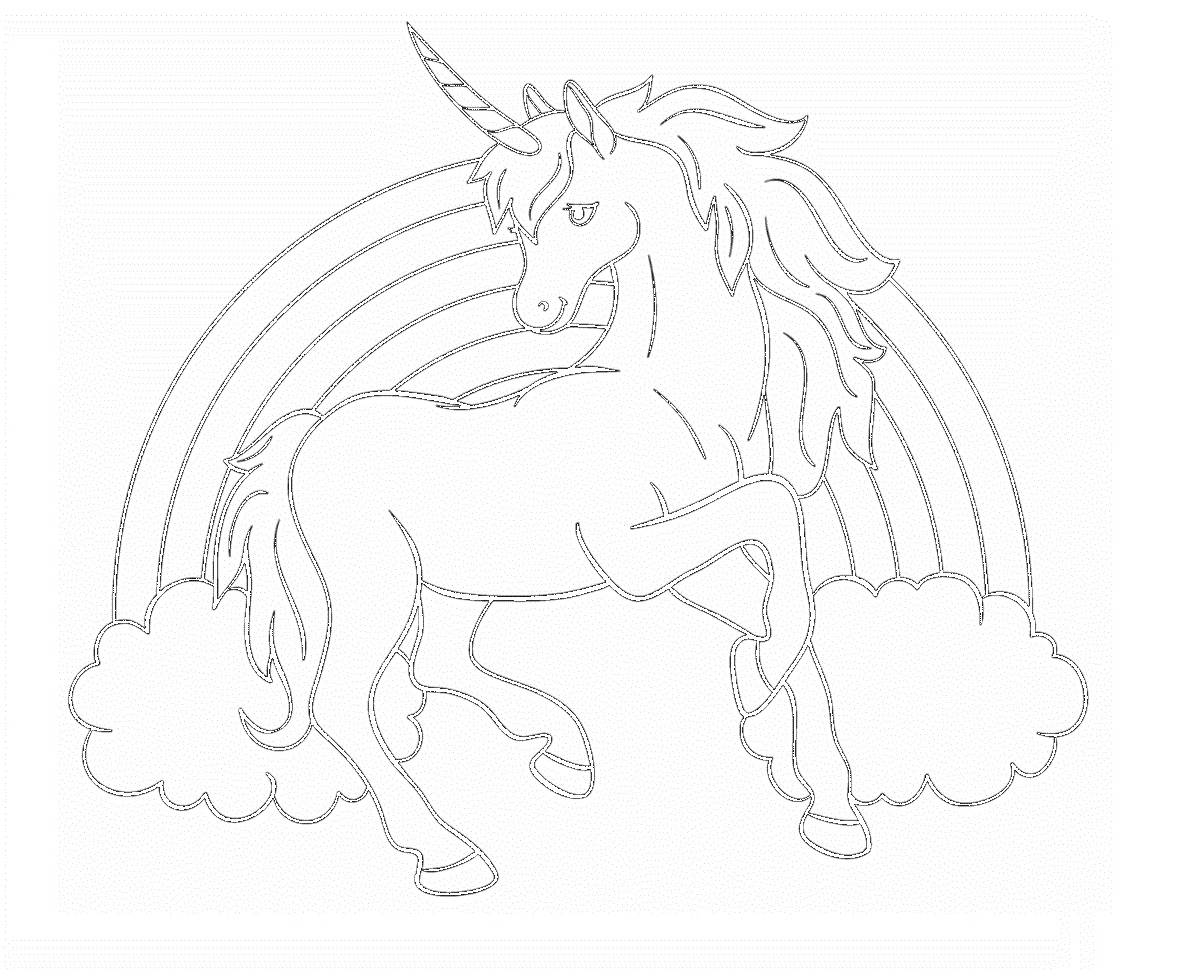 Desenho Ilustrativo de Unicórnio Básico