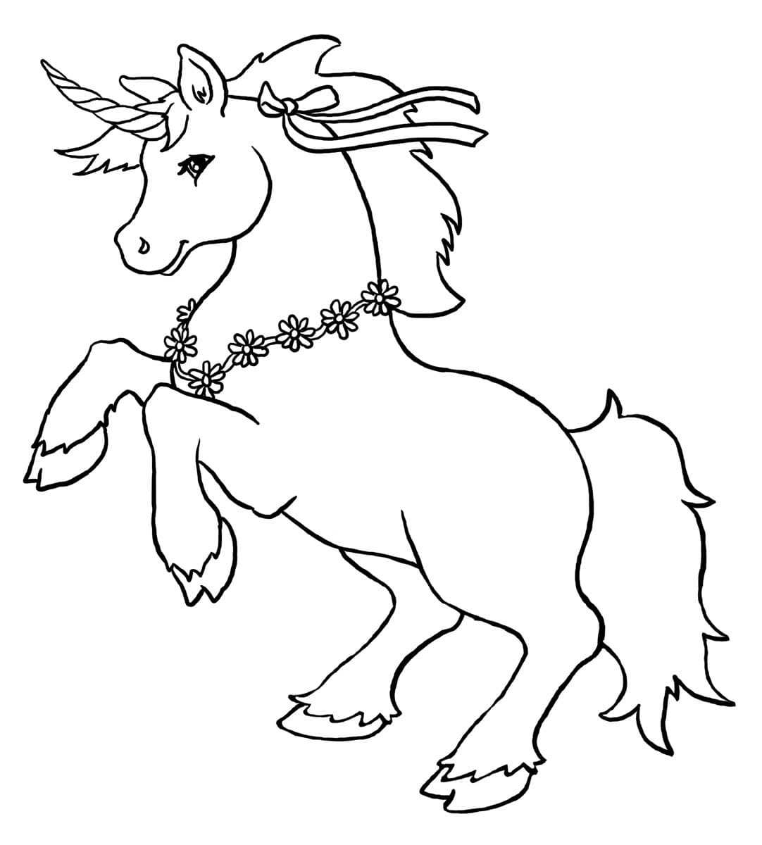 Pintar Desenho de Unicórnio Empinando