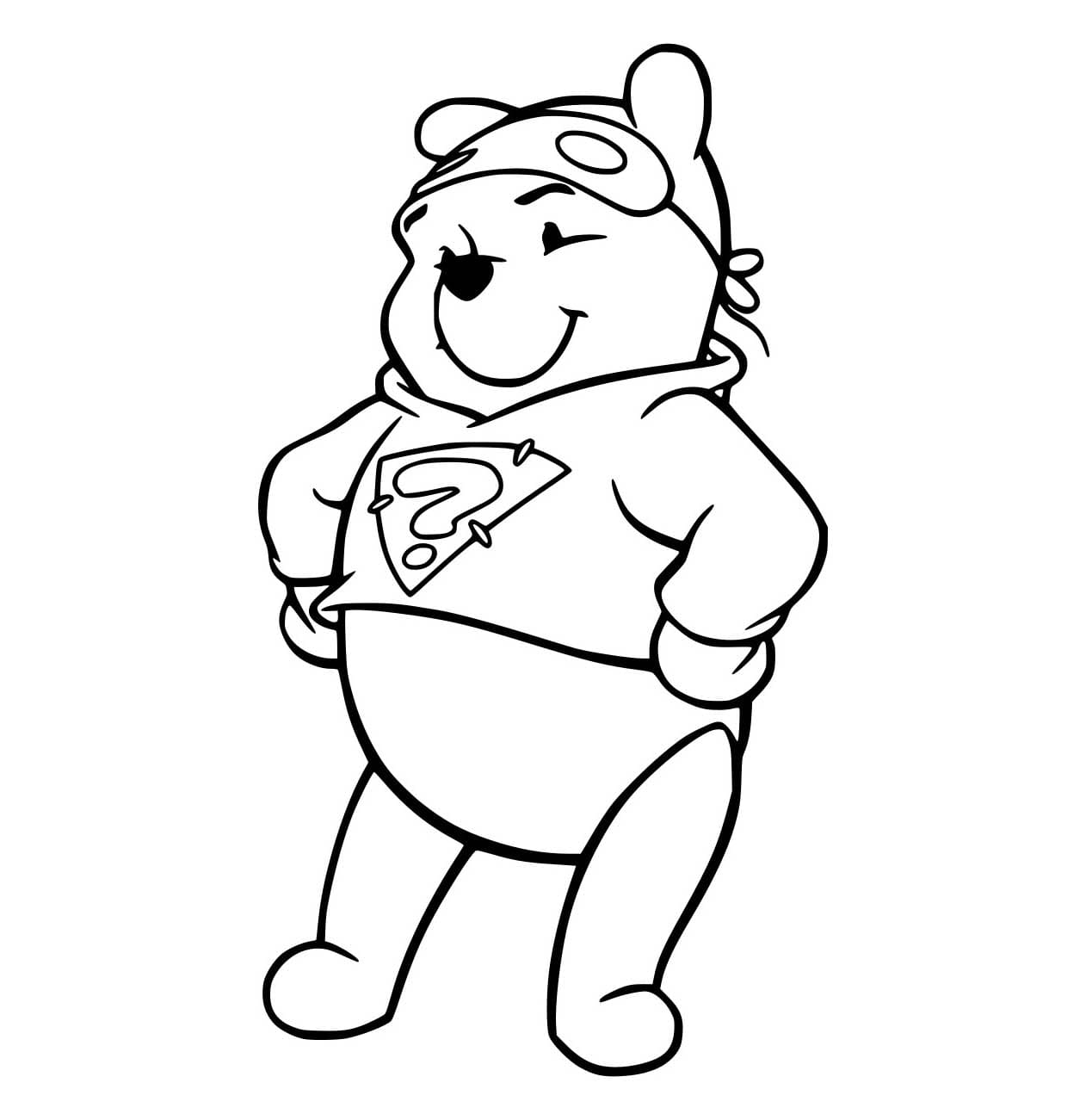Desenho de Super Pooh para Colorir