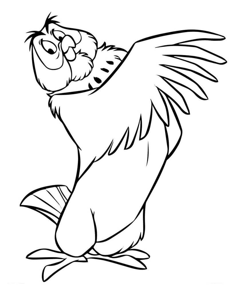 Desenho de Corujão Ursinho Pooh para Colorir