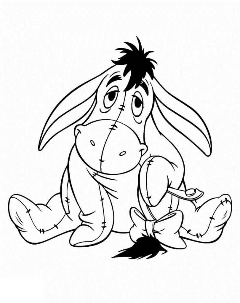Desenho Eeyore para Colorir 1
