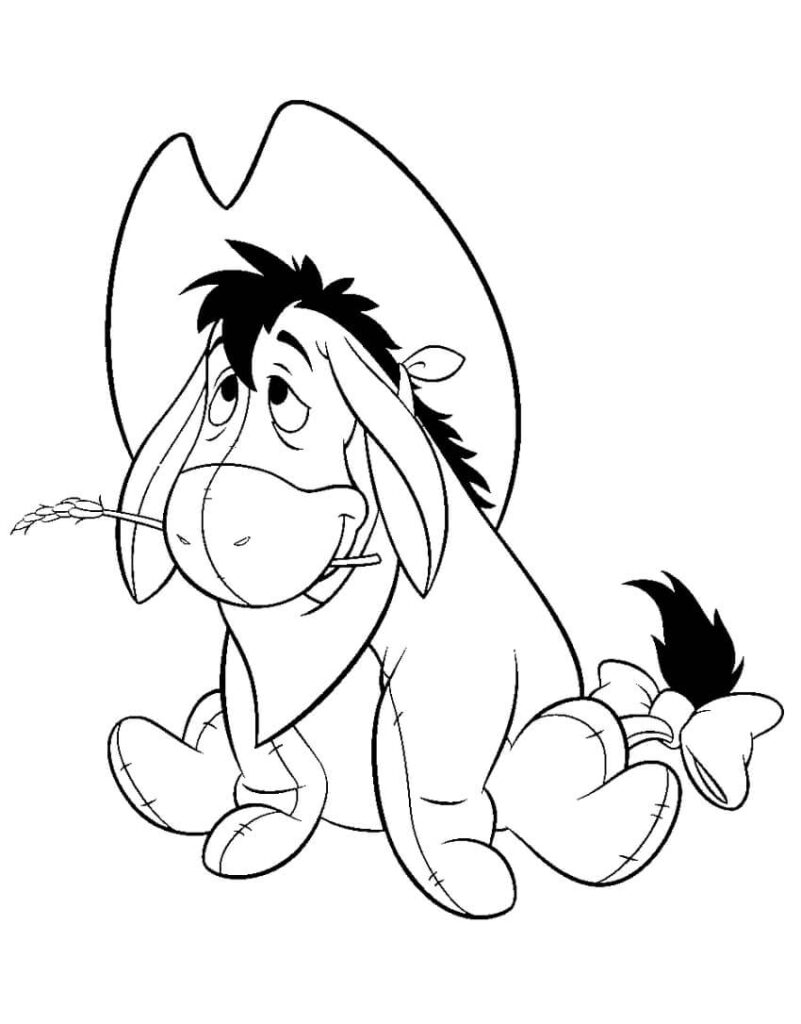 Desenho Eeyore para Colorir