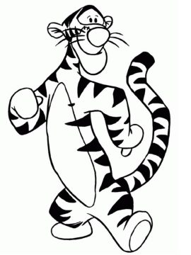 Desenhodo Tigrao Ursinho Pooh para Colorir