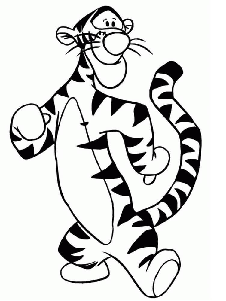 Desenhodo Tigrao Ursinho Pooh para Colorir