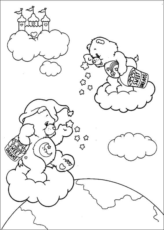 Desenho de Ursinhos Carinhosos Atividade Educativa para Colorir Download