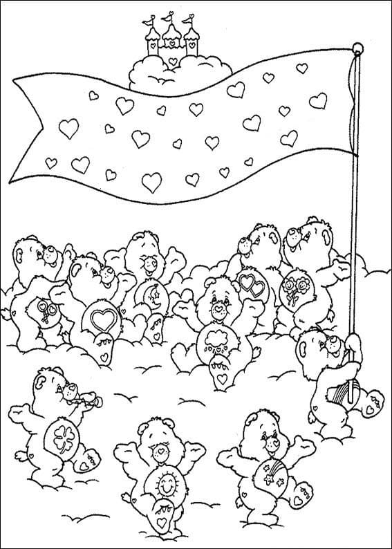 Desenho de Ursinhos Carinhosos Atividade Infantil para Colorir e Baixar