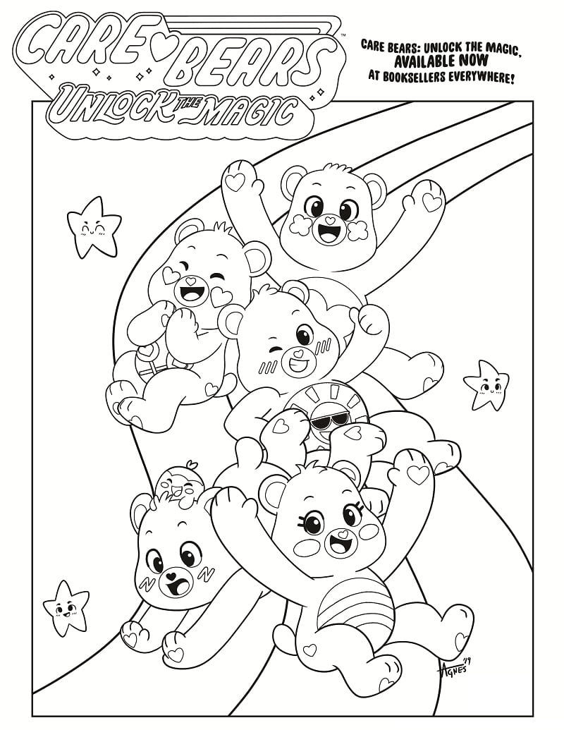 Desenho de Ursinhos Carinhosos Atividade para Imprimir Imprimivel