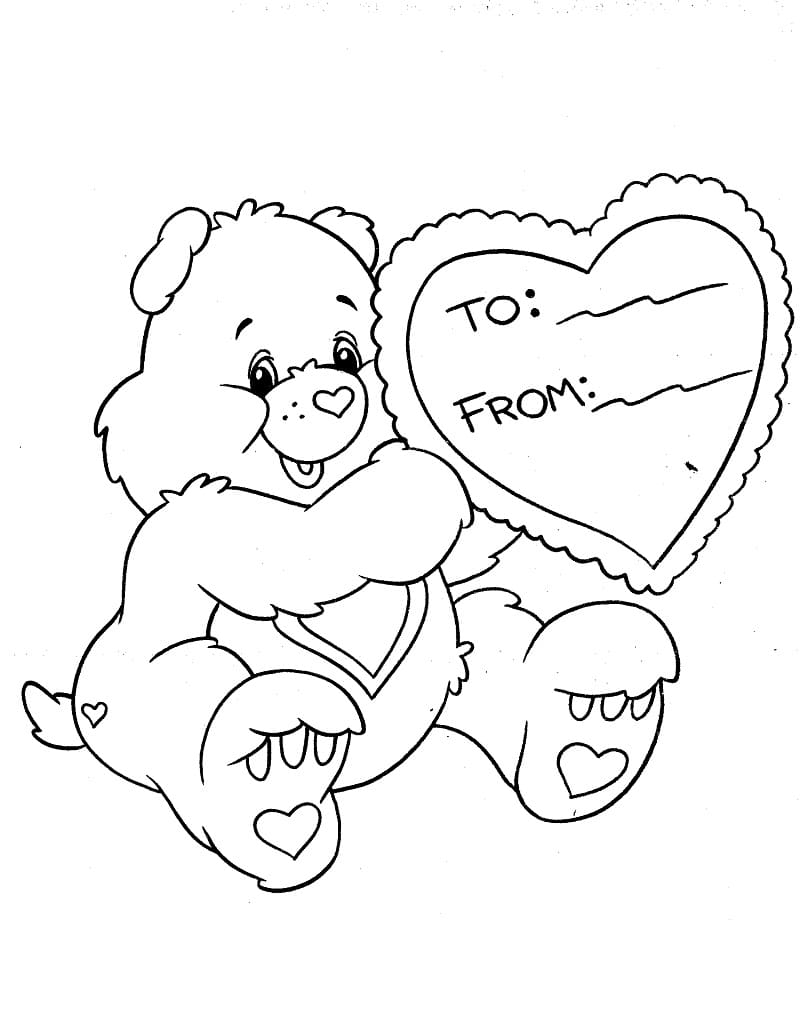 Desenho de Ursinhos Carinhosos Ilustração para Colorir Download