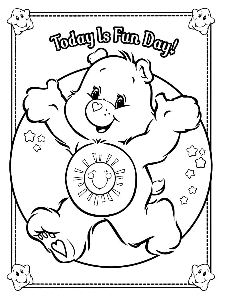 Desenho de Ursinhos Carinhosos Ilustração para Colorir Pdf