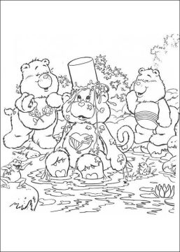 Desenho de Ursinhos Carinhosos Imagens para Colorir Download grátis
