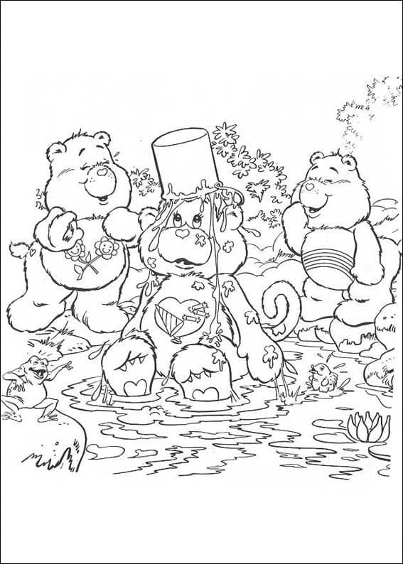 Desenho de Ursinhos Carinhosos Imagens para Colorir Download Grátis