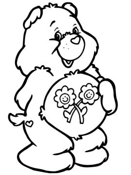 Desenho de Ursinhos Carinhosos Imagens para Colorir grátis Pdf