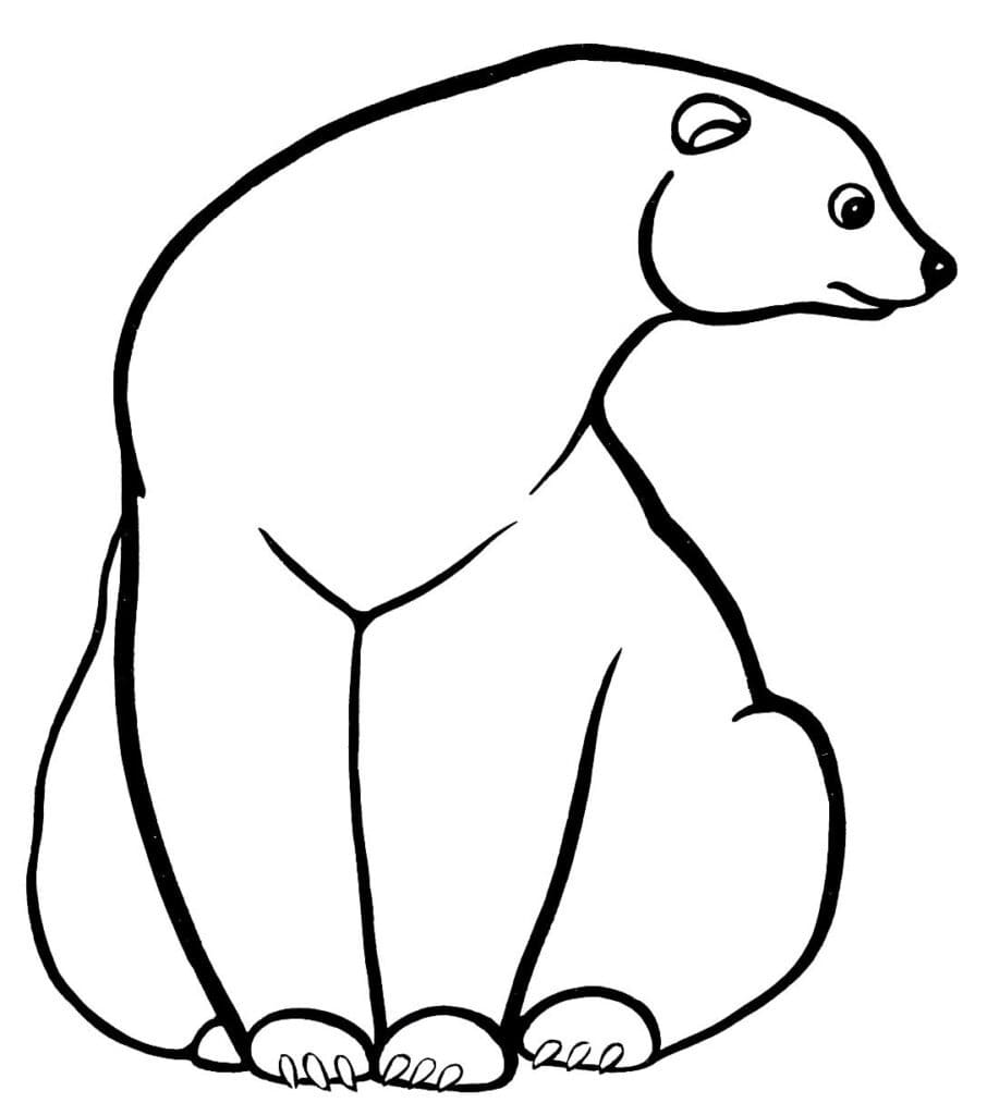 Desenho de um Urso Muito Simples para Colorir