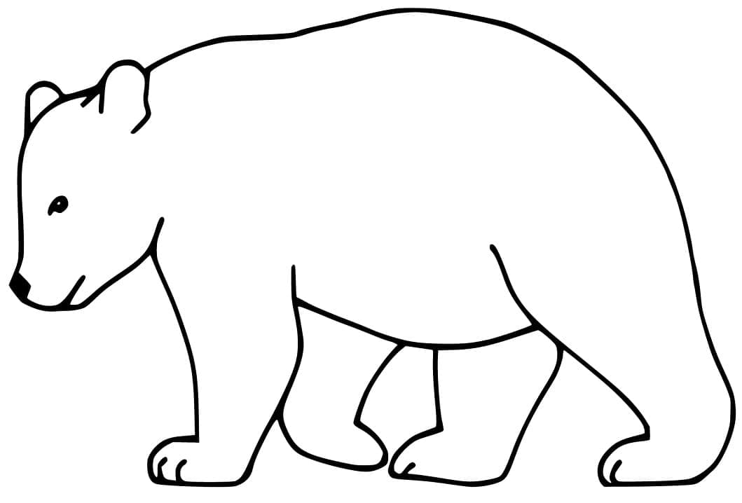 Desenho de Urso para Colorir e Imprimir